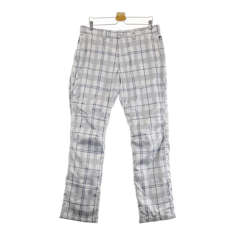 FILA GOLF フィラゴルフ 蓄熱パンツ チェック グレー系 90 【中古】ゴルフウェア メンズ