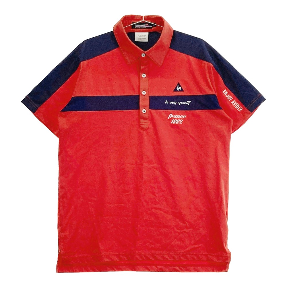 サイズ：M LE COQ GOLF ルコックゴルフ  インナー付 半袖ポロシャツ  レッド系 [240101434068] ゴルフウェア メンズ ストスト 楽天市場】LECOQ GOLF ルコックゴルフ 半袖ポロシャツ レッド系
