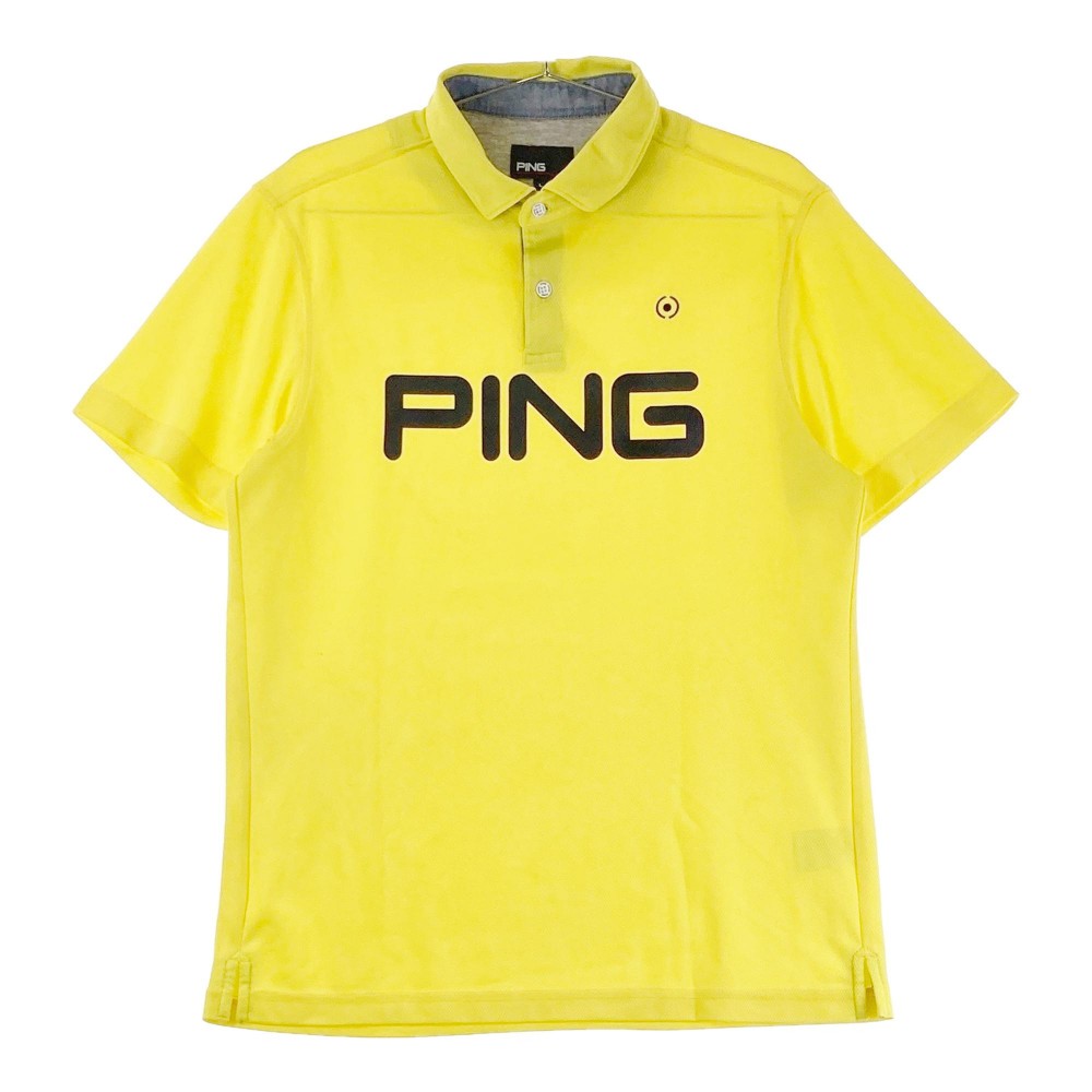 PING ピン 半袖ポロシャツ イエロー系 L 【中古】ゴルフウェア メンズ