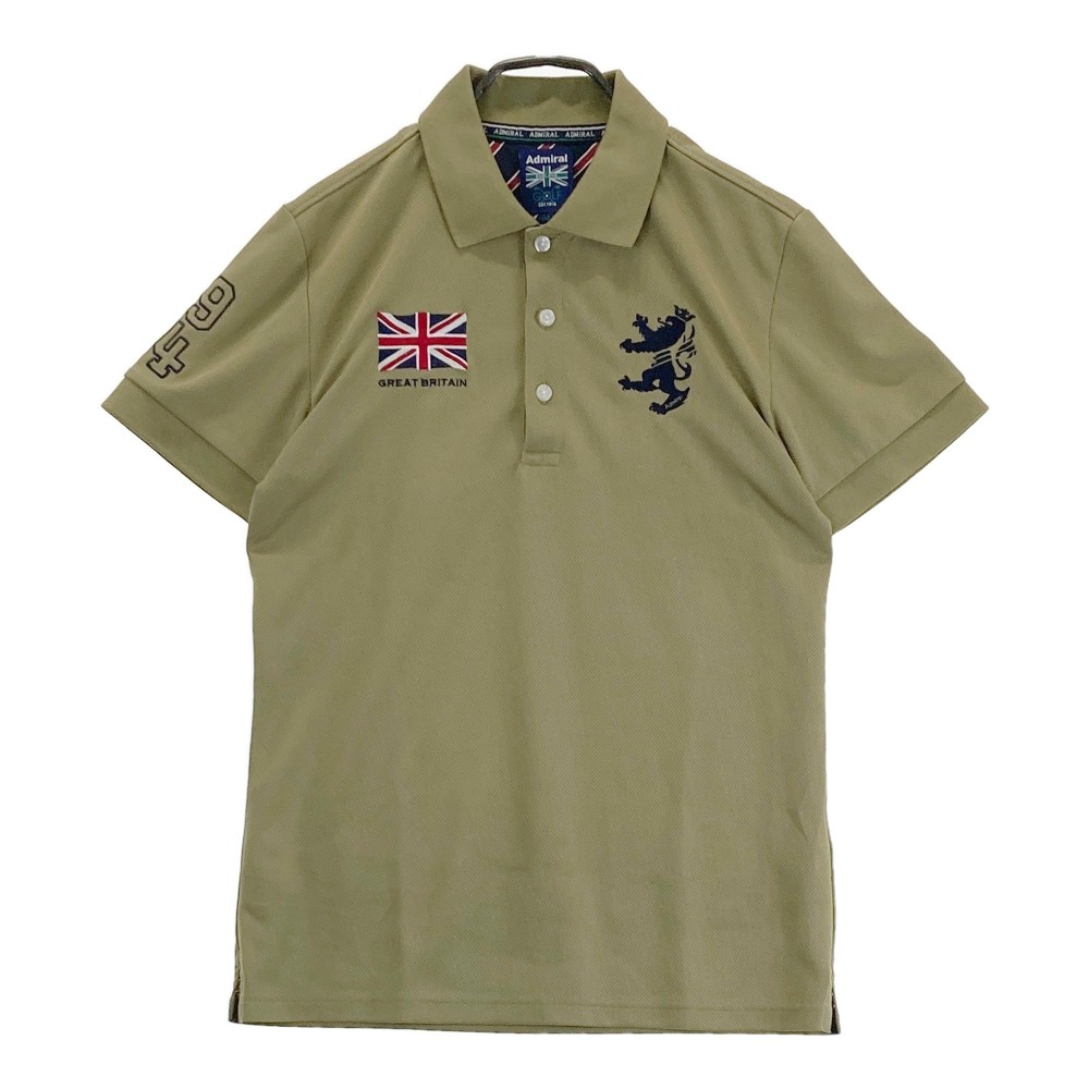 ADMIRAL アドミラル 半袖ポロシャツ カーキ系 M 【中古】ゴルフウェア メンズ