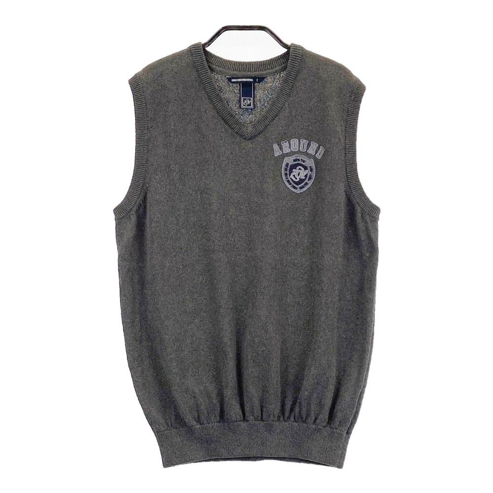 ZOY ゾーイ ベスト ワッペン グレー系 1 【中古】ゴルフウェア メンズ