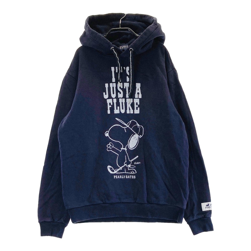 PEARLY GATES 迷彩カモフラ総柄 ジップフードパーカー にこちゃん刺繍