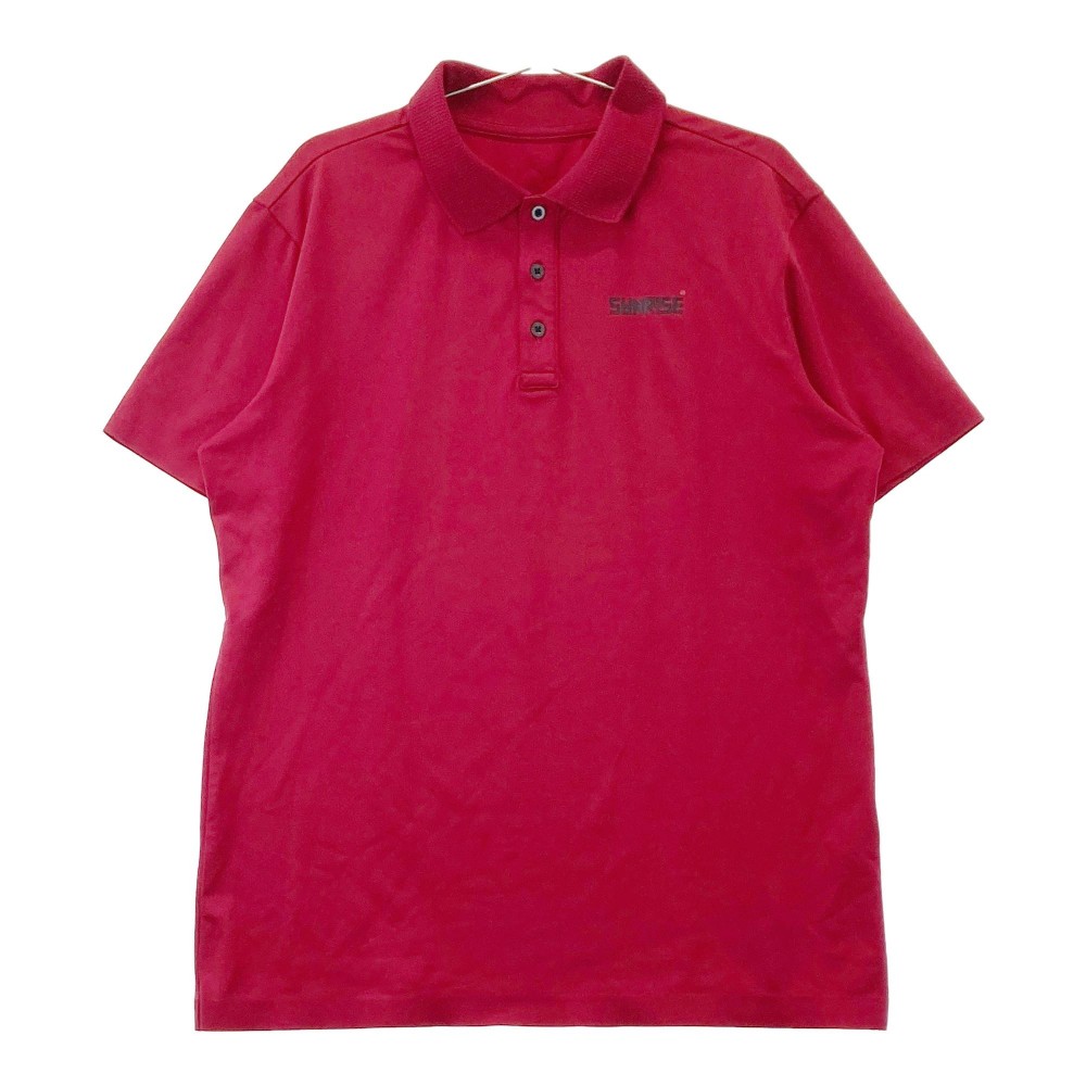 SANRISE サンライズ ポロシャツ レッド系 XL 【中古】ゴルフウェア メンズ