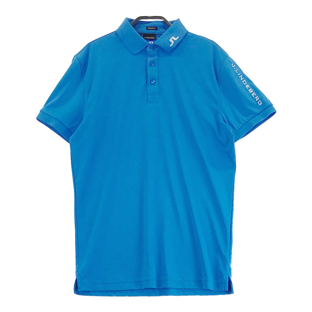J.LINDEBERG ジェイリンドバーグ 半袖ポロシャツ ブルー系 S 【中古】ゴルフウェア メンズ