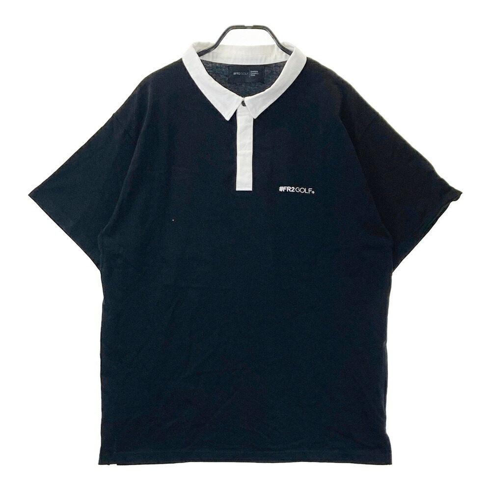 楽天市場】【中古】FR2 GOLF 半袖ポロシャツ ブラック×ブルー