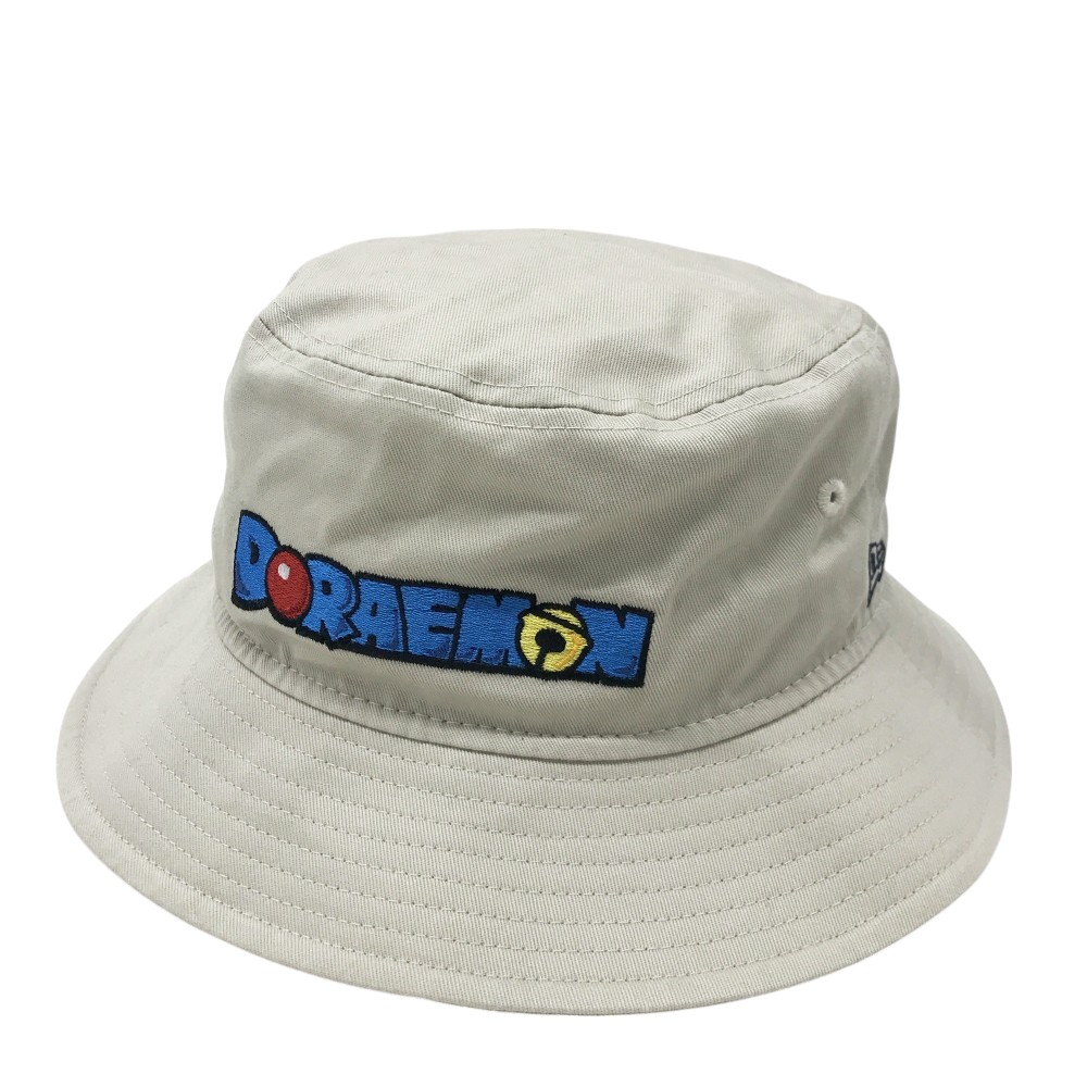 NEW ERA ニューエラ ×ドラえもん バケットハット ベージュ系 MEDIUM/LARGE 【中古】メンズ