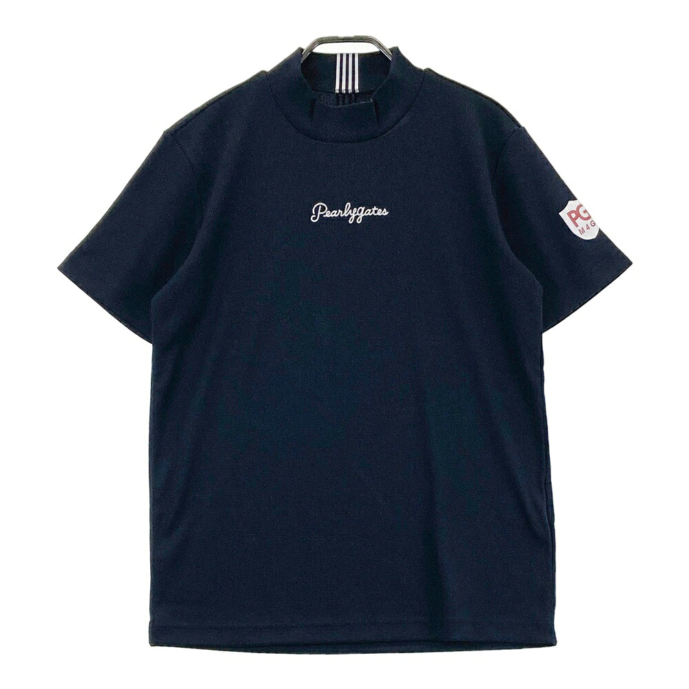 PEARLY GATES パーリーゲイツ 2023年 ハイネック 半袖Tシャツ ネイビー系 4 【中古】ゴルフウェア メンズ