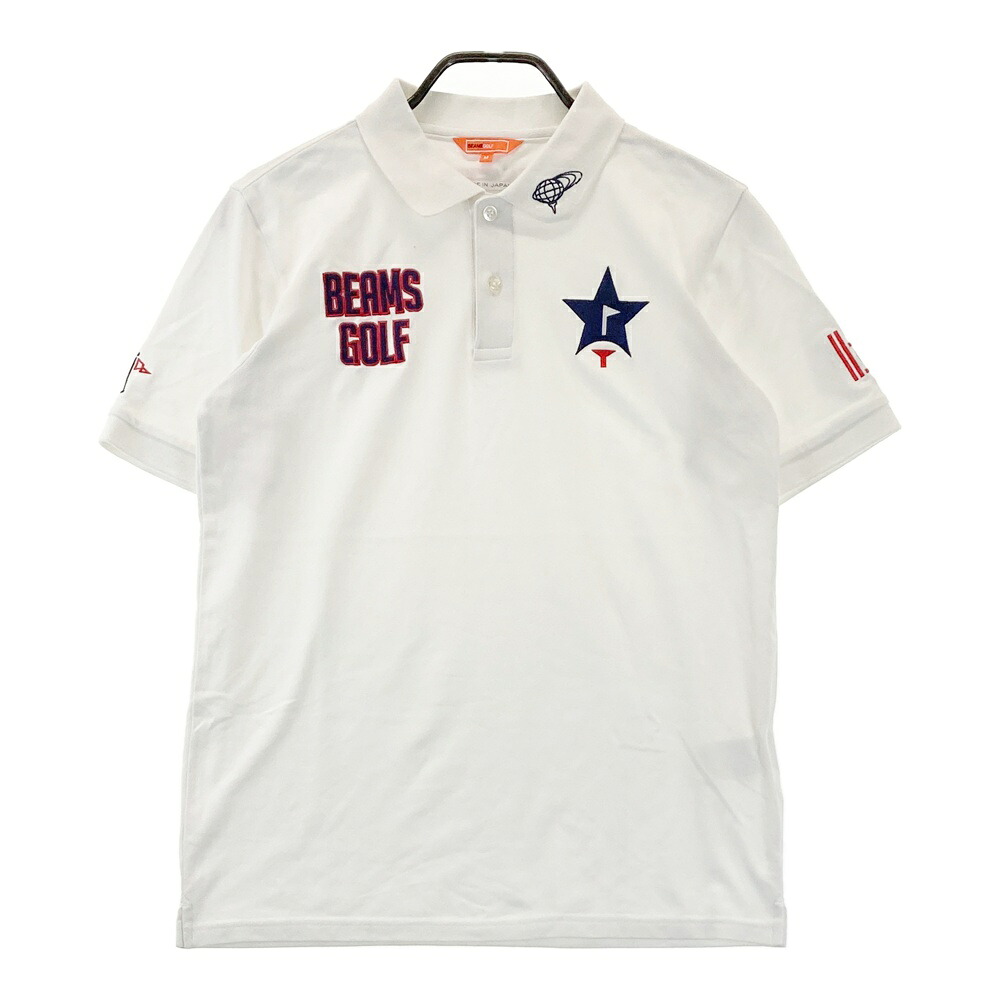 BEAMS GOLF ビームスゴルフ 半袖ポロシャツ ホワイト系 M 【中古】ゴルフウェア メンズ｜中古ゴルフウェア通販STST 9,781円
