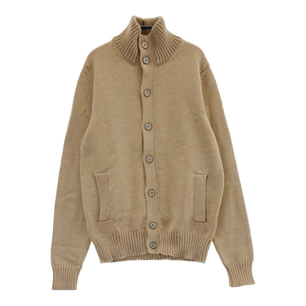 【美品】ZANONE CHIOTO カーディガン ケーブルニット ベージュ 46 ZANONE - CHIOTO 7ゲージ リネン コットン スタンドカラー