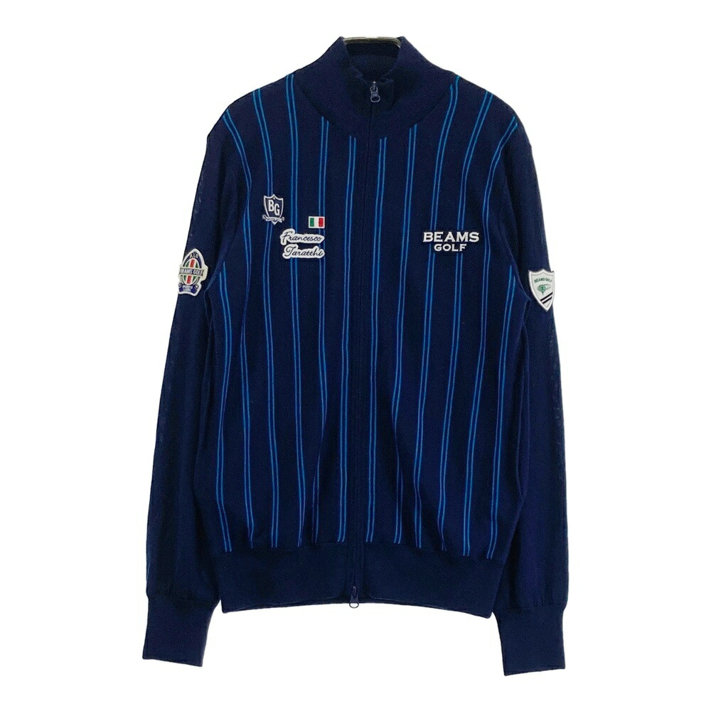 【ビームスゴルフ】美品 ジップジャケット 2way ネイビー Mサイズ メンズ ビームスゴルフ】美品 ジップジャケット 2way ネイビー Mサイズ メンズ