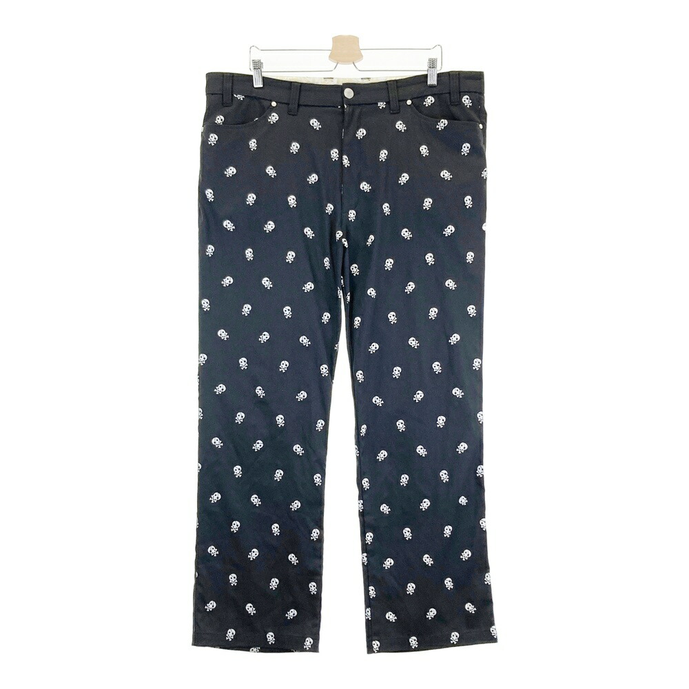 サイズ：L LOUD MOUTH ラウドマウス  裏起毛 パンツ スプラット 総柄 ブラック系 [240101438355] ゴルフウェア メンズ ストスト LOUD MOUTH ラウドマウス 裏起毛 パンツ スプラット 総柄