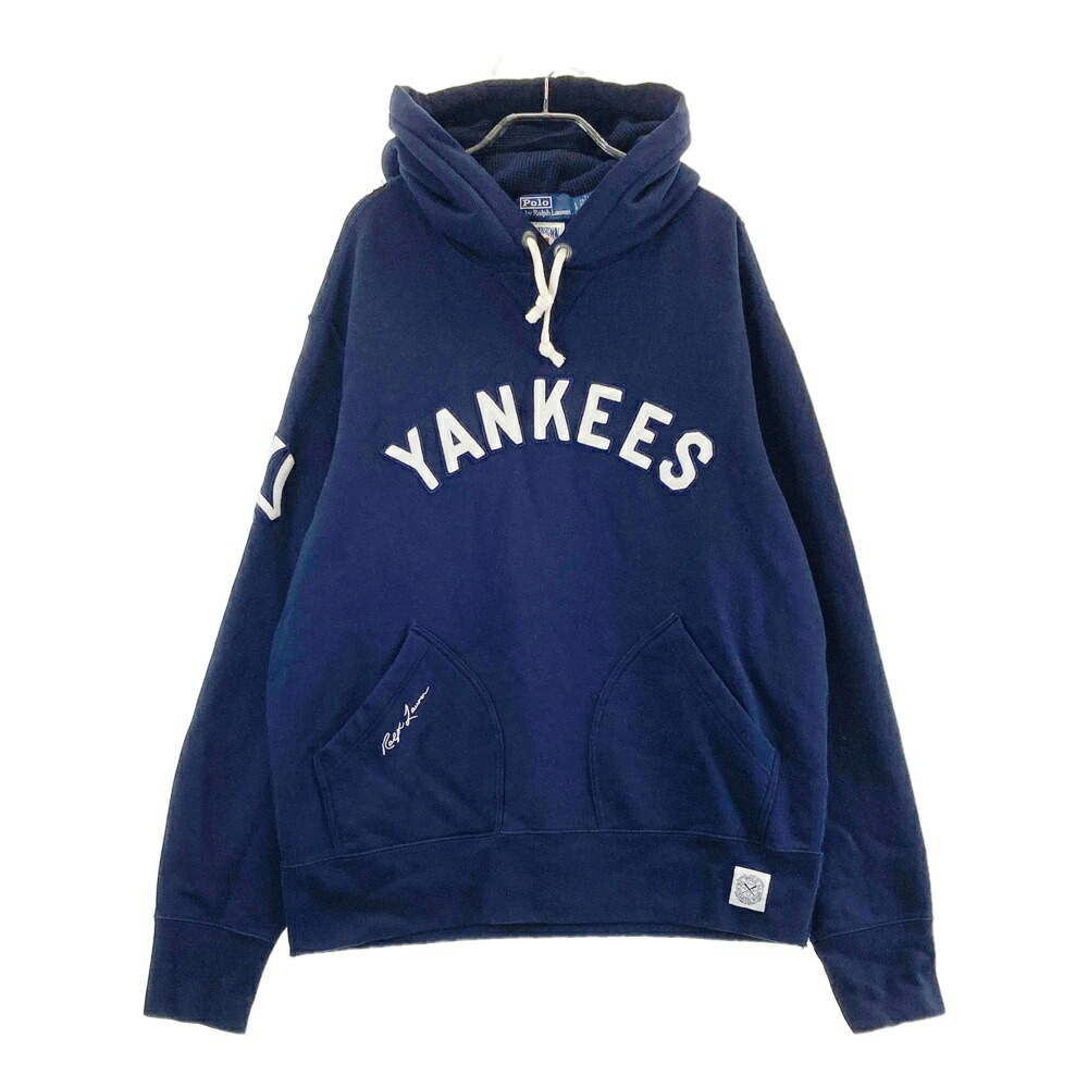 楽天市場】POLO BY RALPH LAURENT YANKEES LOGO HOODIE NAVY サイズL