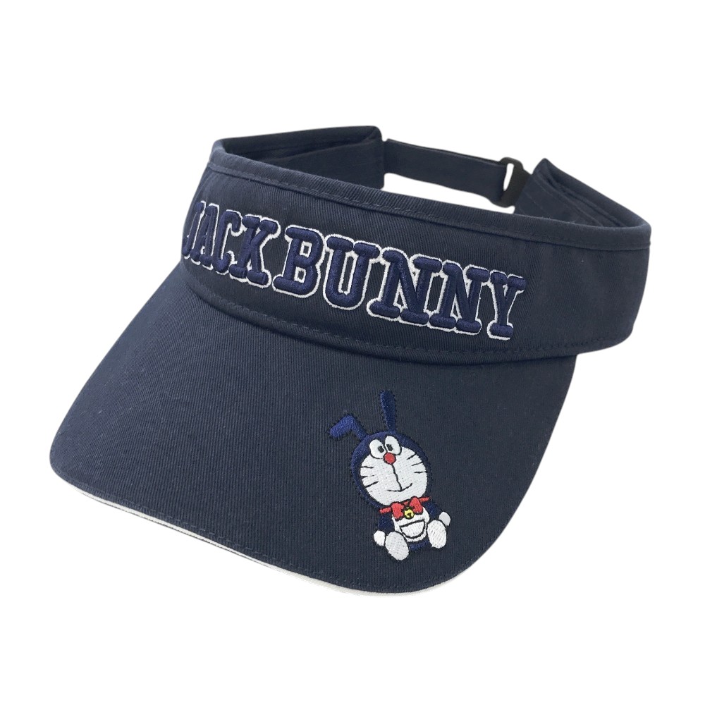 JACK BUNNY!! - 【未使用品】ジャックバニー×ドラえもん キャップ 白×ネイビー 立体ロゴ刺しゅう  ゴルフウェア Jack Bunny 新品】Jack Bunny ジャックバニー×ドラえもん キャップ 白