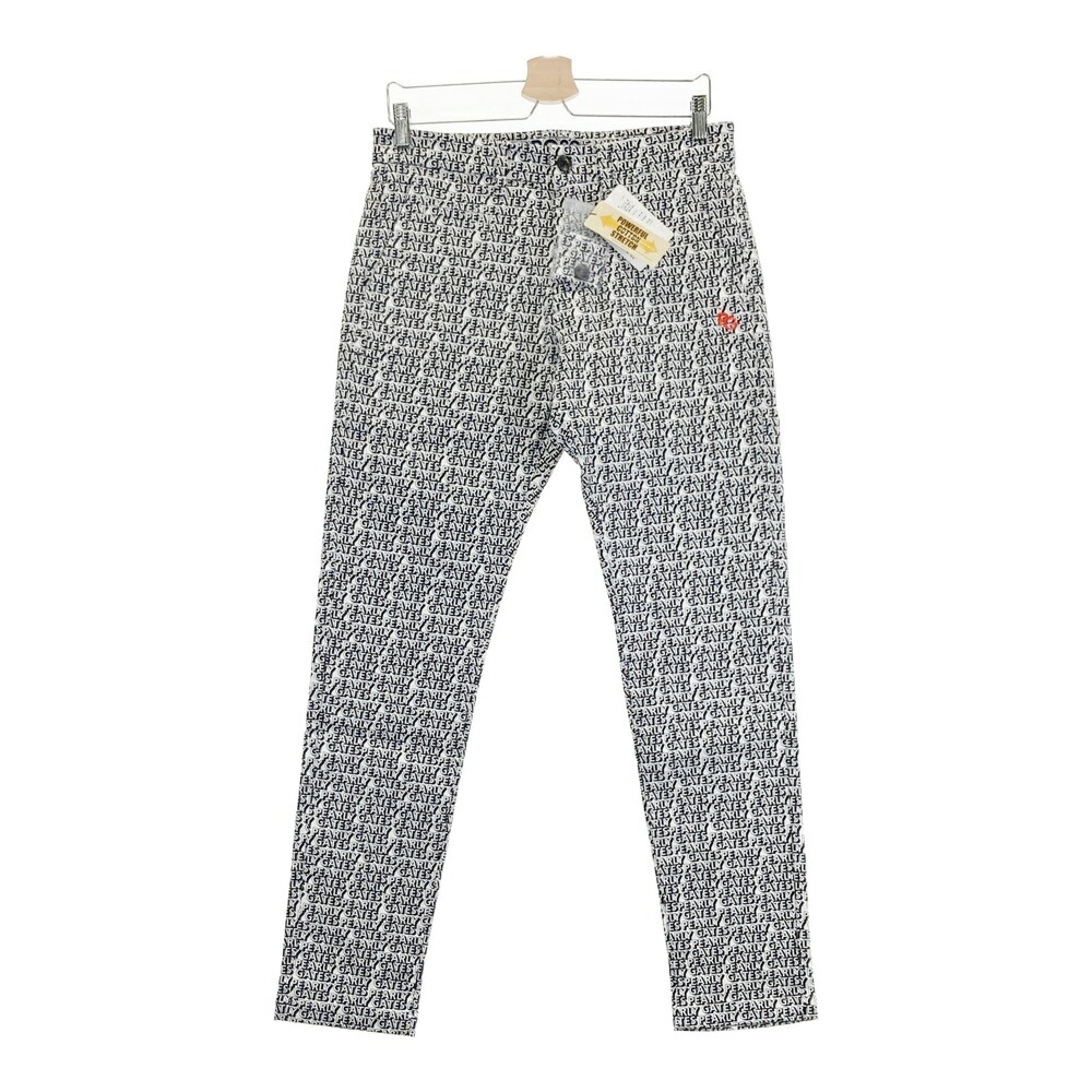 PEARLY GATES パーリーゲイツ ストレッチロングパンツ ロゴ柄 ホワイト系 4 【中古】ゴルフウェア メンズ｜中古ゴルフウェア通販STST