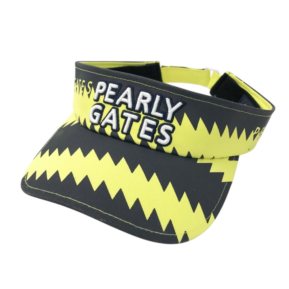 PEARLY GATES パーリーゲイツ サンバイザー イエロー系 FR 【中古】ゴルフウェア