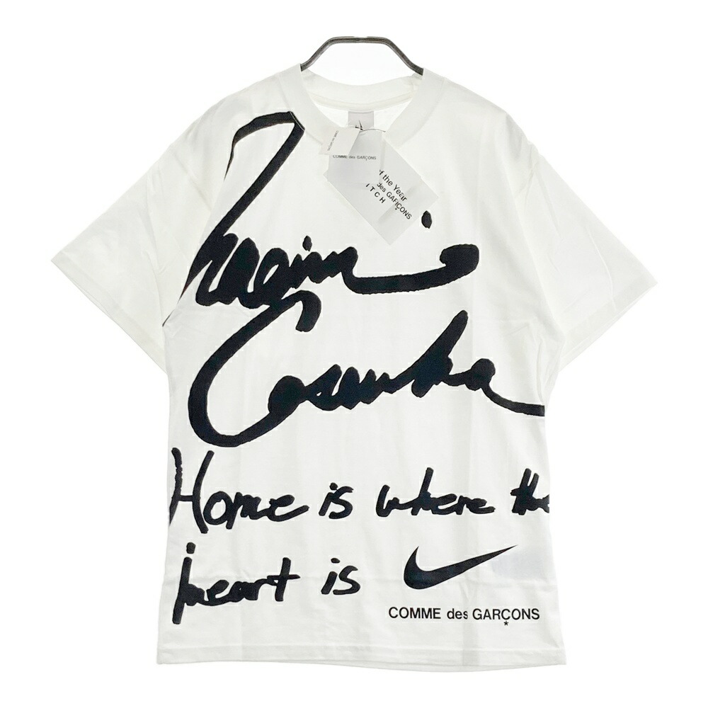 COMME des GARCONS コムデギャルソン ×NIKE 大坂なおみ 半袖Tシャツ  ホワイト系 S 【中古】メンズ