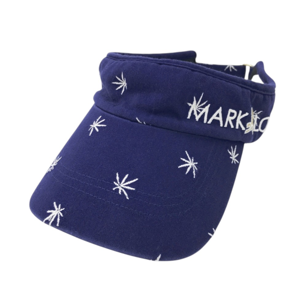 MARK&LONA マークアンドロナ サンバイザー カンナビス ブルー系 S 【中古】ゴルフウェア