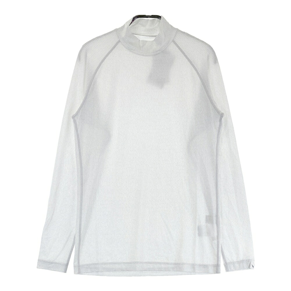 ADABAT アダバット TERAX COOL ハイネック インナー長袖Tシャツ 英字総柄 ホワイト系 48 【中古】ゴルフウェア メンズ