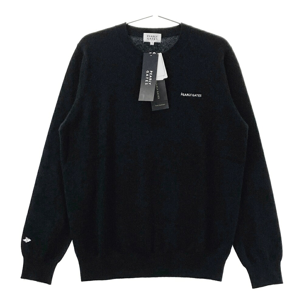 PEARLY GATES パーリーゲイツ 053-1970001 ニット セーター カシミヤ ブラック系 5 【中古】ゴルフウェア メンズ