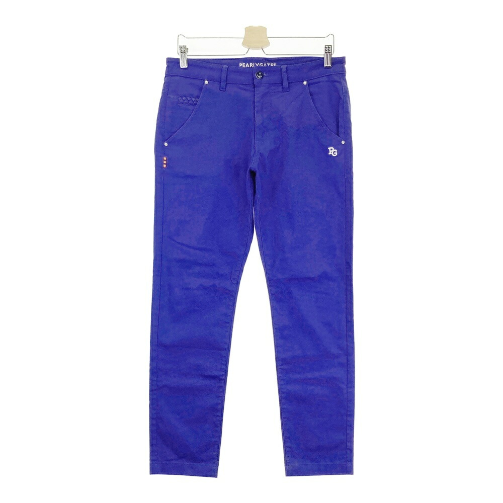 PEARLY GATES パーリーゲイツ ストレッチパンツ イカリ ネイビー系 4 【中古】ゴルフウェア メンズ