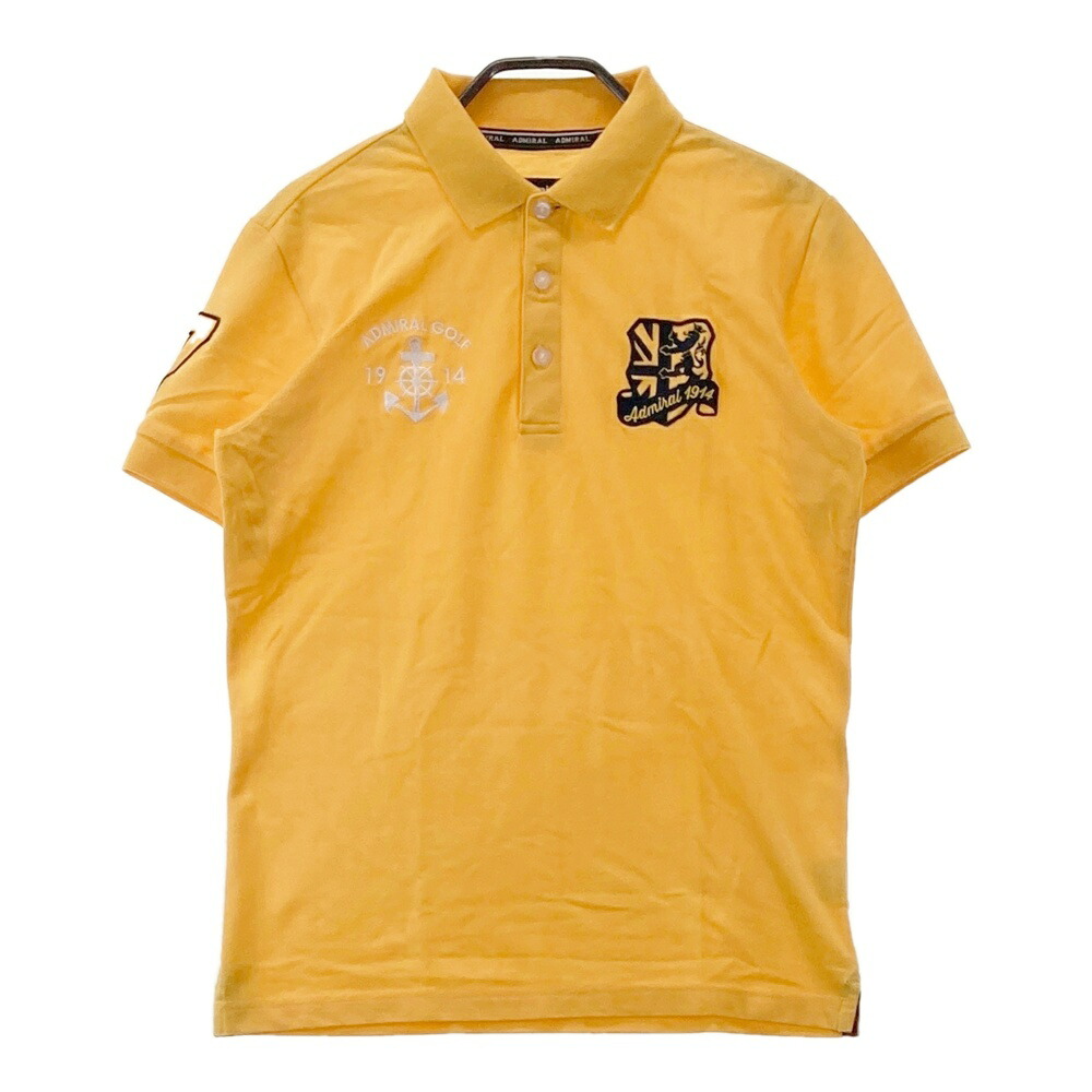 ADMIRAL アドミラル 半袖ポロシャツ イエロー系 M 【中古】ゴルフウェア メンズ