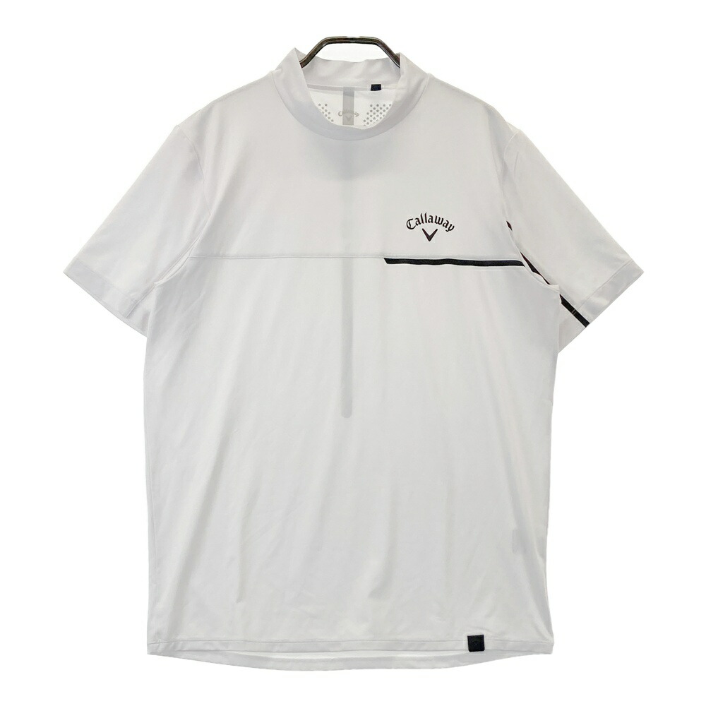 CALLAWAY キャロウェイ ハイネック半袖Tシャツ ホワイト系 L 【中古】ゴルフウェア メンズ 4,811円
