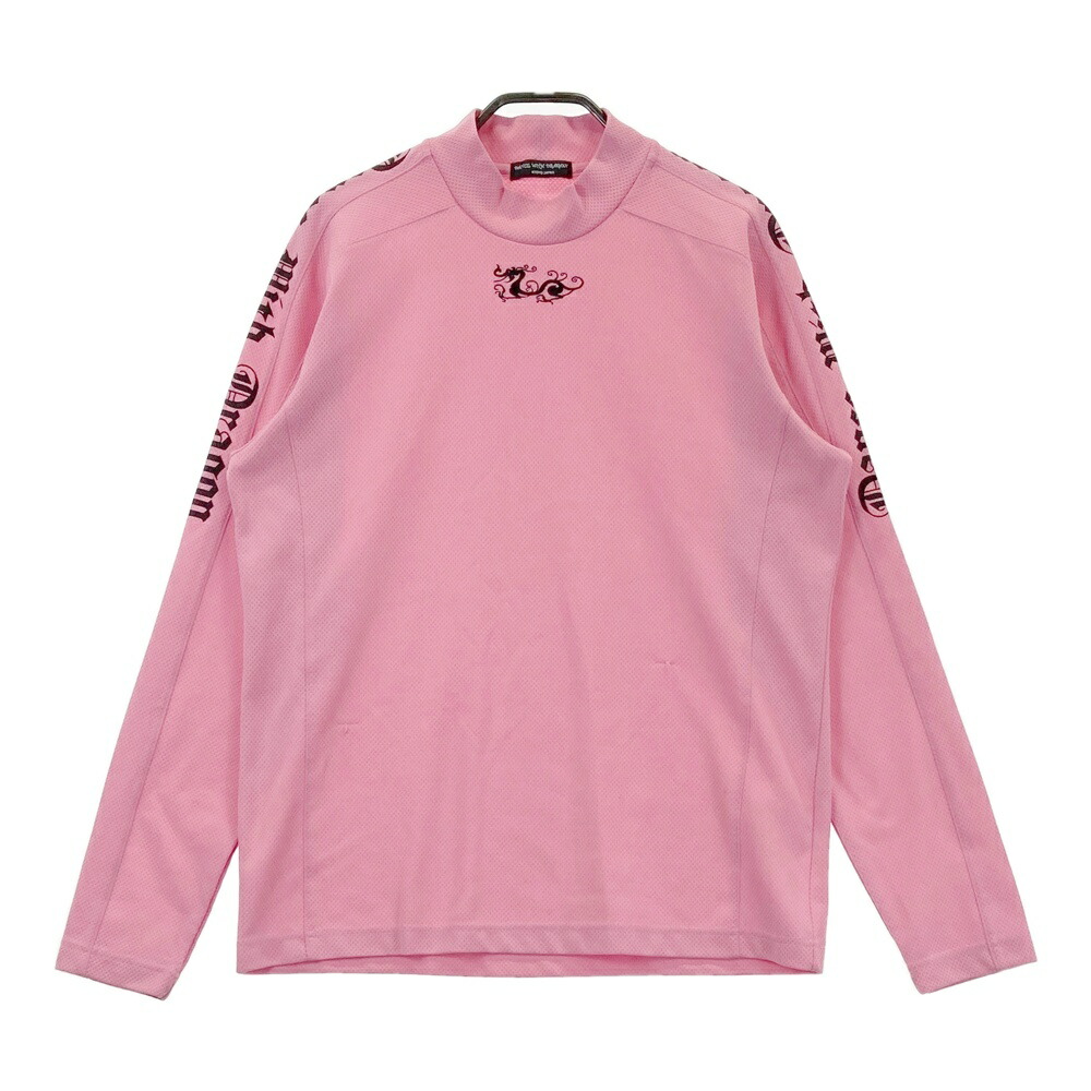DANCE WITH DRAGON ダンスウィズドラゴン ハイネック長袖Tシャツ ピンク系 3 【中古】ゴルフウェア メンズ