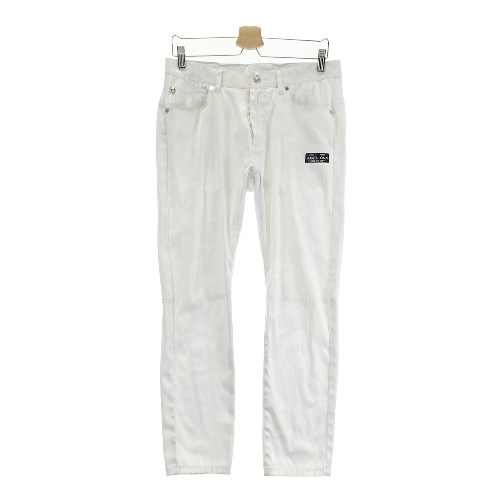 MARK&LONA マークアンドロナ ストレッチロングパンツ カモフラ 迷彩柄 ホワイト系 48 【中古】ゴルフウェア メンズ