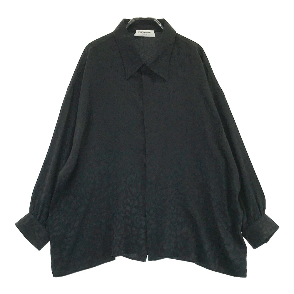 楽天市場】Saint Laurent Paris 465896 レオパード柄 シルク 比翼