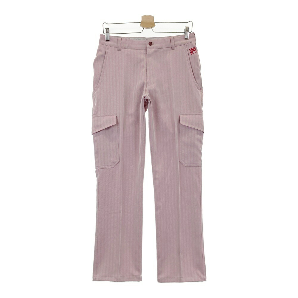 FILA GOLF フィラゴルフ ロングパンツ ヘリンボーン ピンク系 76 【中古】ゴルフウェア メンズ