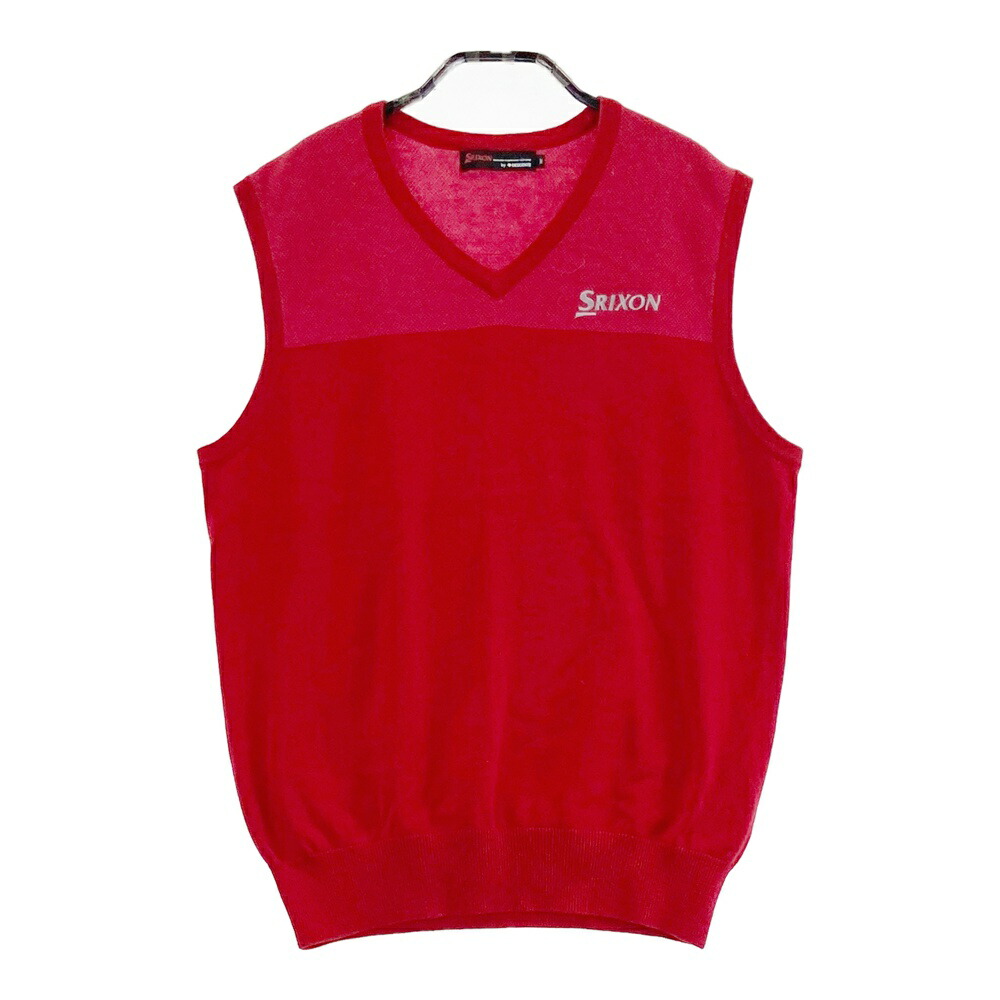 楽天市場】【新品】スリクソンbyデサント ニットベスト レッド 胸元