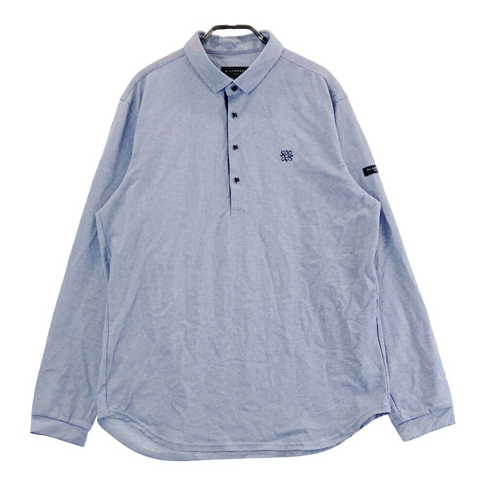 ST ANDREWS セントアンドリュース 長袖ポロシャツ ネイビー系 LL 【中古】ゴルフウェア メンズ