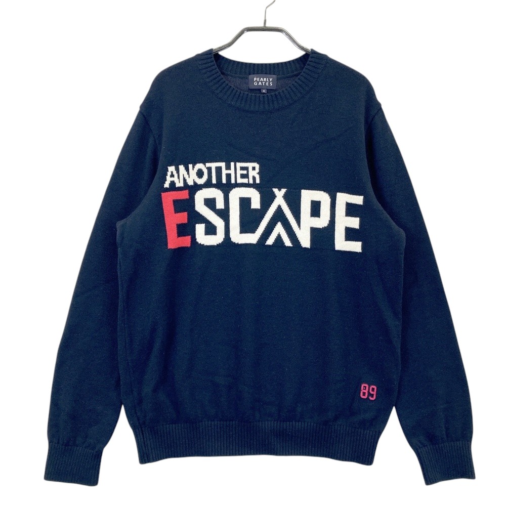 M パーリーゲイツ ロゴ ハイブリットコットンセーター◆ニット　メンズ　秋 PEARLY GATES(パーリーゲイツ) ニット｜中古ゴルフウェア通販