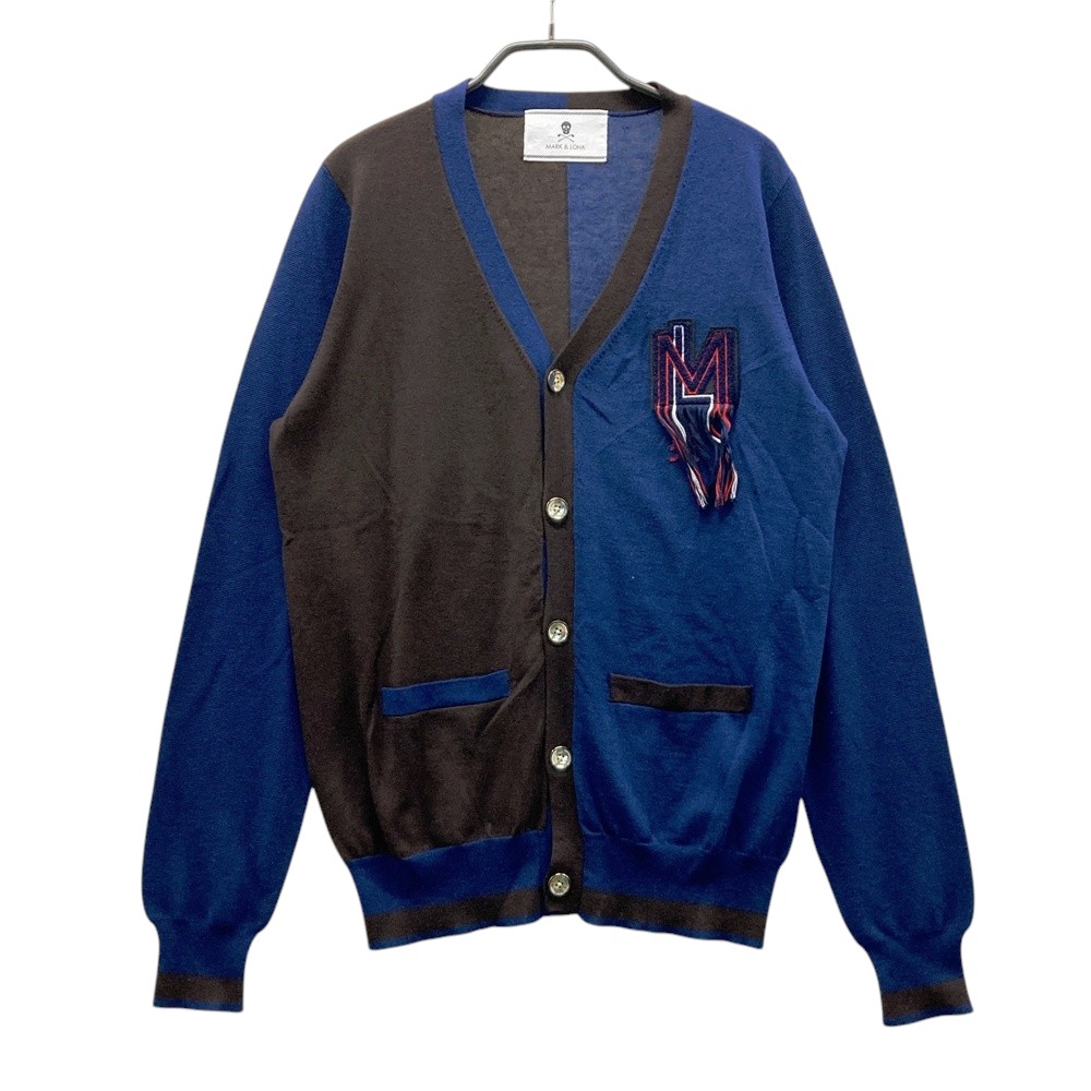 MARK&LONA マークアンドロナ カシミヤ混 長袖カーディガン ネイビー系 46 【中古】ゴルフウェア メンズ｜中古ゴルフウェア通販STST 10,164円