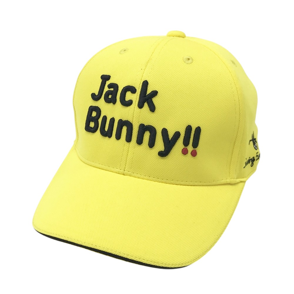 JACK BUNNY ジャックバニー キャップ ロゴ刺繍 イエロー系 FR 【中古】ゴルフウェア