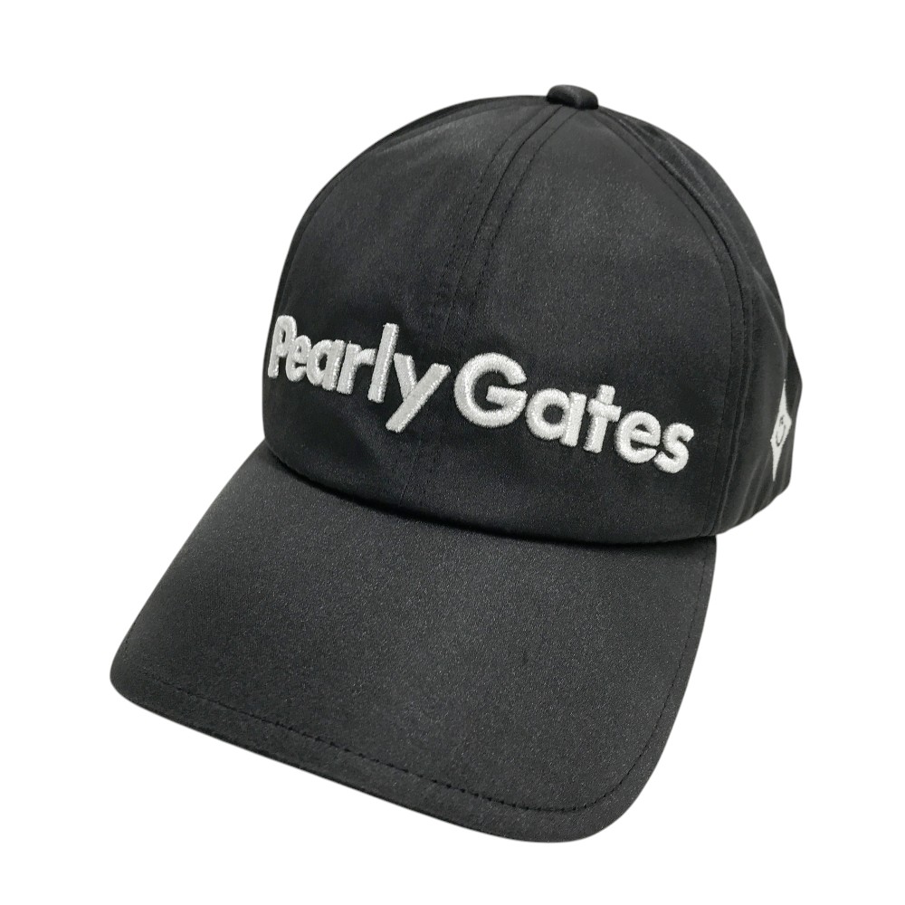 PEARLY GATES パーリーゲイツ 2025年 メタリックロゴ キャップ ブラック系 FR 【中古】ゴルフウェア