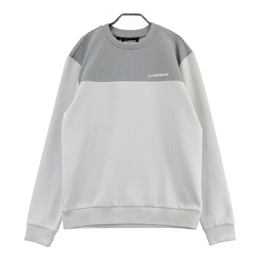J.LINDEBERG ジェイリンドバーグ 071-39919 スウェット Jeff Crew Neck グレー系 46 【中古】ゴルフウェア メンズ｜中古ゴルフウェア通販STST