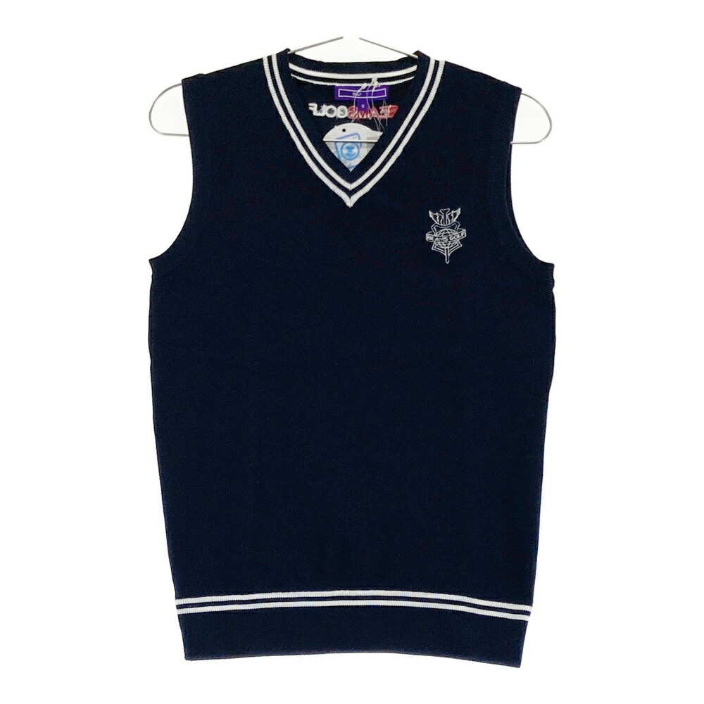 BEAMS GOLF ビームスゴルフ 84-05-0029-646 Vネック ニットベスト  ネイビー系 S 【中古】ゴルフウェア メンズ