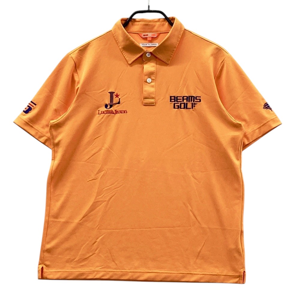 BEAMS GOLF ビームスゴルフ &times;Lucas&Jaxon 半袖ポロシャツ オレンジ系 L 【中古】ゴルフウェア メンズ｜中古ゴルフウェア通販STST