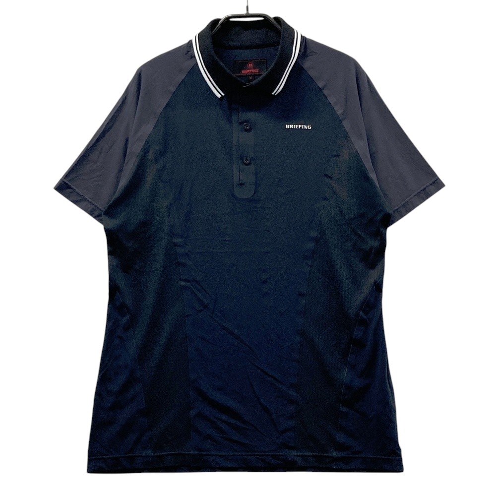 未使用)ブリーフィング ゴルフ メンズ 半袖ポロシャツ M ブラック ブリーフィング ゴルフウェア 半袖シャツ 春 夏 MS PUNCHING MESH