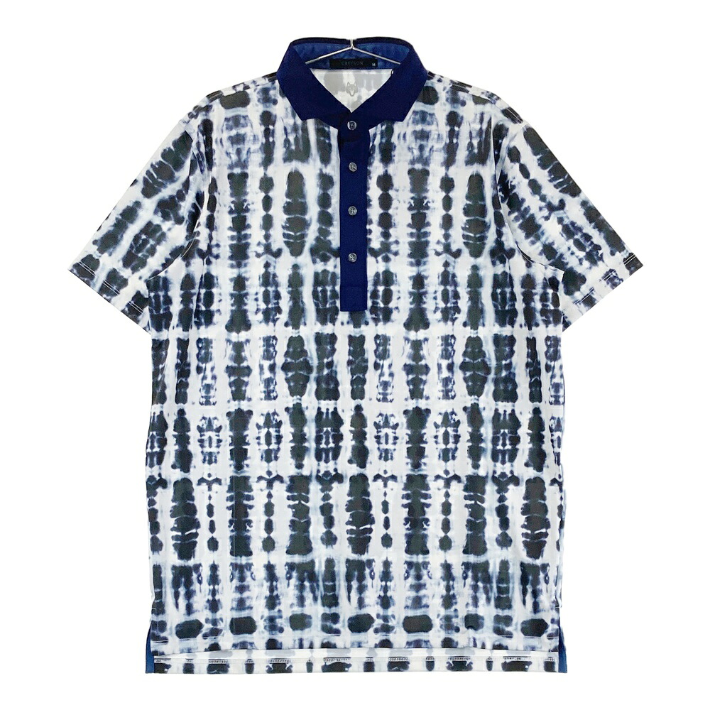 GREYSON グレイソン MSP24K03 半袖ポロシャツ SHIBORI ブルー系 M 【中古】ゴルフウェア メンズ