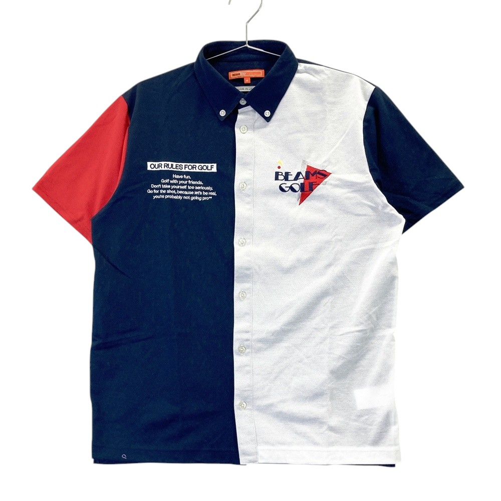 BEAMS GOLF ビームスゴルフ 半袖シャツ ネイビー系 M 【中古】ゴルフウェア メンズ