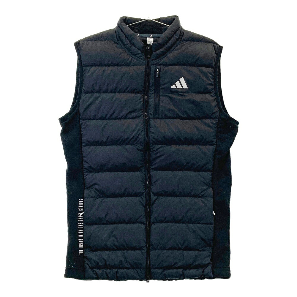 ADIDAS GOLF アディダスゴルフ 2024年モデル IM6474 切替 ダウン ジップベスト  ブラック系 L 【中古】ゴルフウェア メンズ