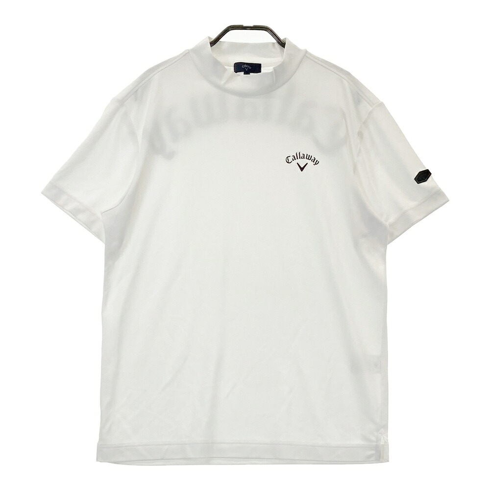 CALLAWAY キャロウェイ 2024年 半袖ハイネックTシャツ ホワイト系 L 【中古】ゴルフウェア メンズ