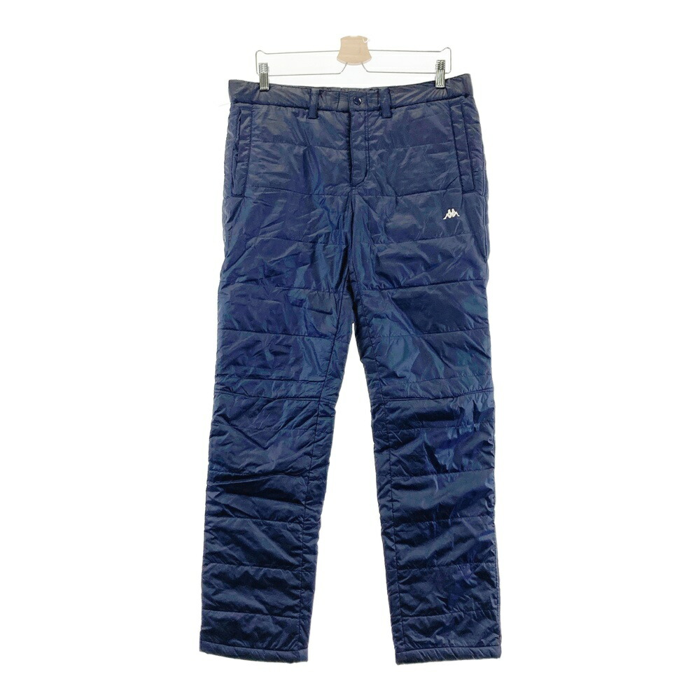 美品 kappa GOLF ダウンパンツ ブラック 迷彩 メンズ LL 黒 カモフラ カッパゴルフ KG552PA47 KAPPA GOLF カッパゴルフ ダウンパンツ カモフラ柄 ブラック