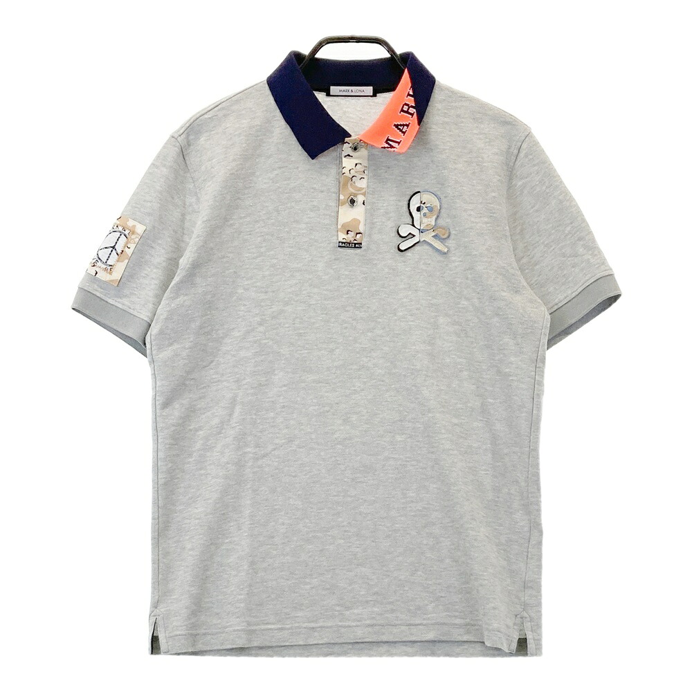 MARK&LONA マークアンドロナ 半袖ポロシャツ グレー系 48 【中古】ゴルフウェア メンズ 11,722円