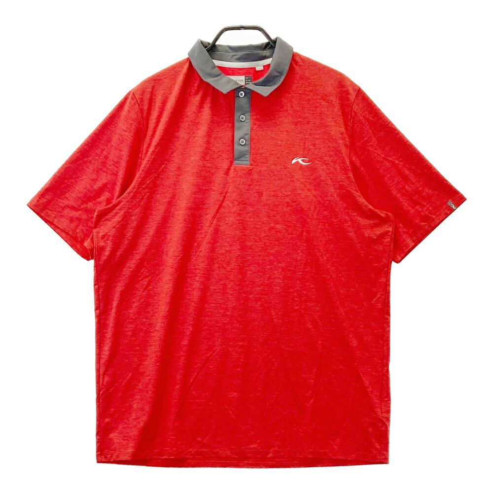 KJUS チュース 半袖ポロシャツ レッド系 54/XL 【中古】ゴルフウェア メンズ