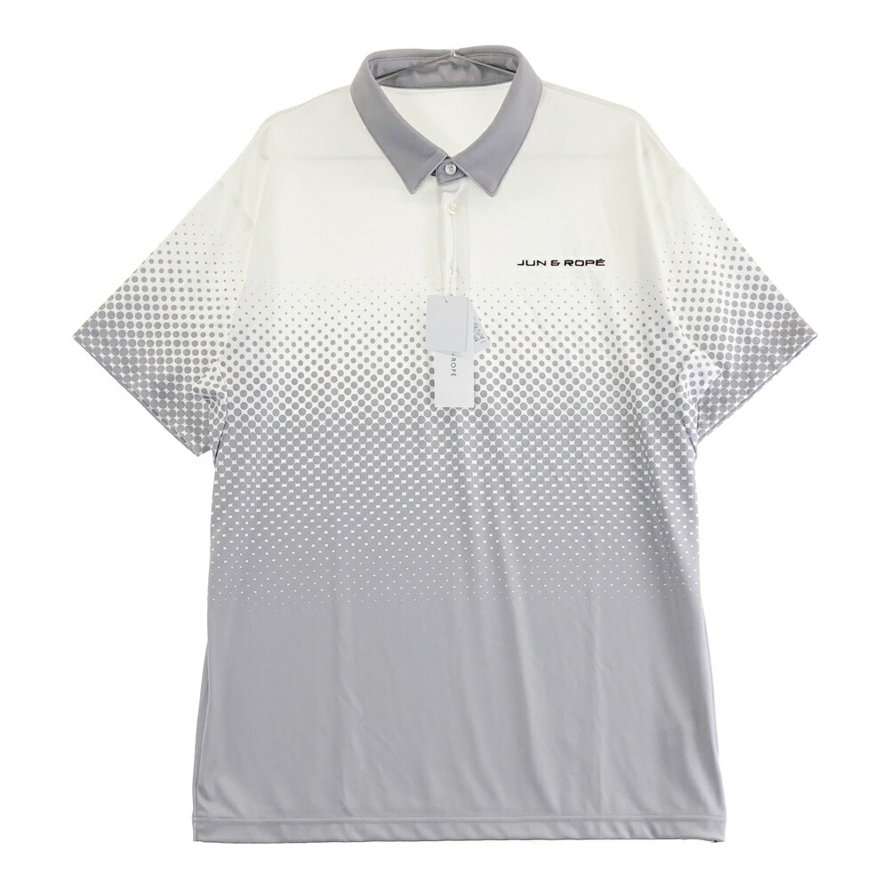 JUN\u0026ROPE ジュン アンド ロペ  半袖ポロシャツ  ホワイト系 XL 【中古】ゴルフウェア メンズ