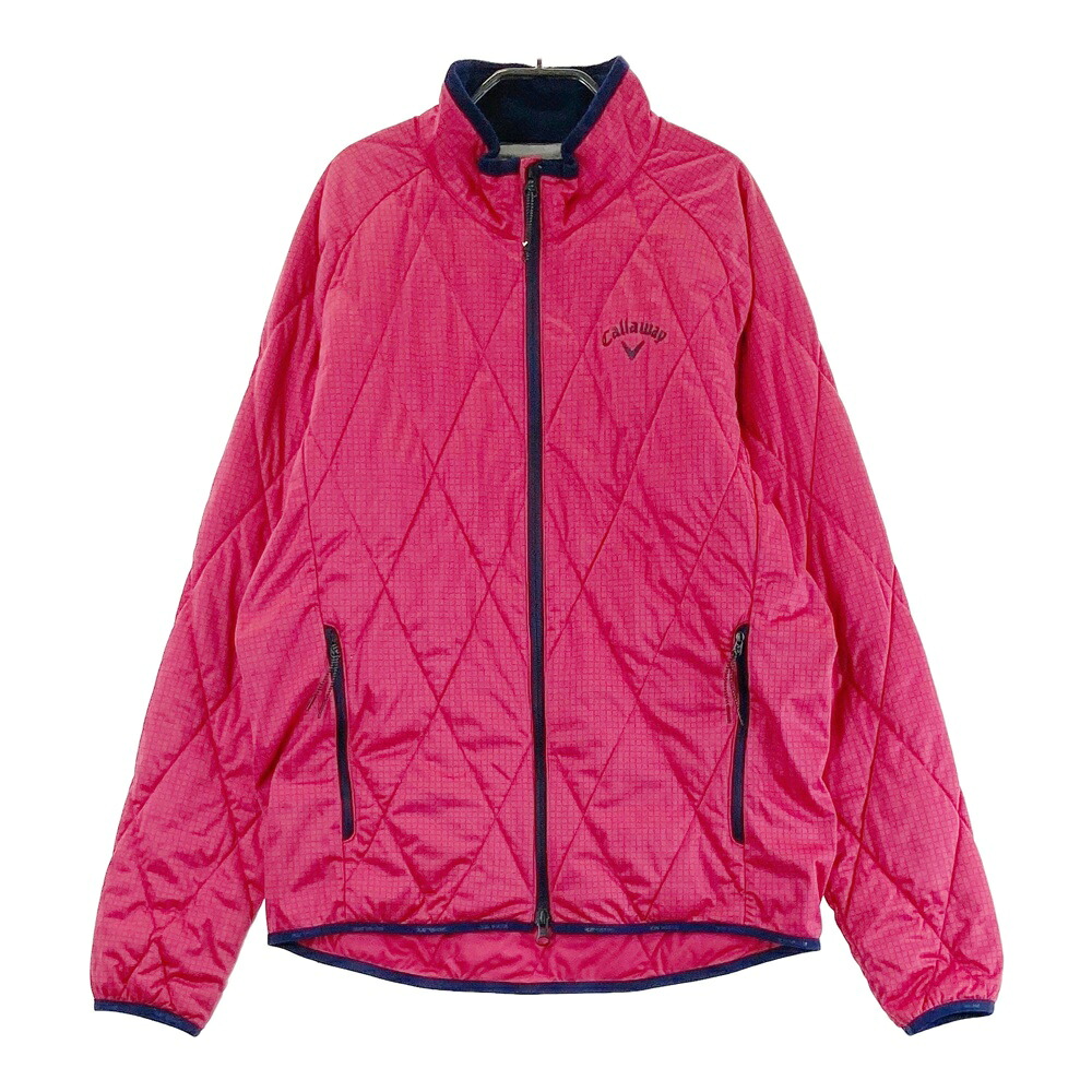 CALLAWAY キャロウェイ 長袖 中綿ジャケット チェック柄 レッド系 L 【中古】ゴルフウェア メンズ｜中古ゴルフウェア通販STST