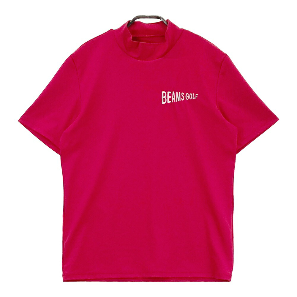 BEAMS GOLF ビームスゴルフ 2023年モデル ハイネック 半袖Tシャツ  ピンク系 M 【中古】ゴルフウェア メンズ